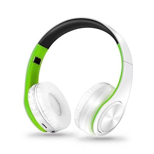 Headset Sport Sem Fio Headset sem fio BlackOn-line branco e verde 