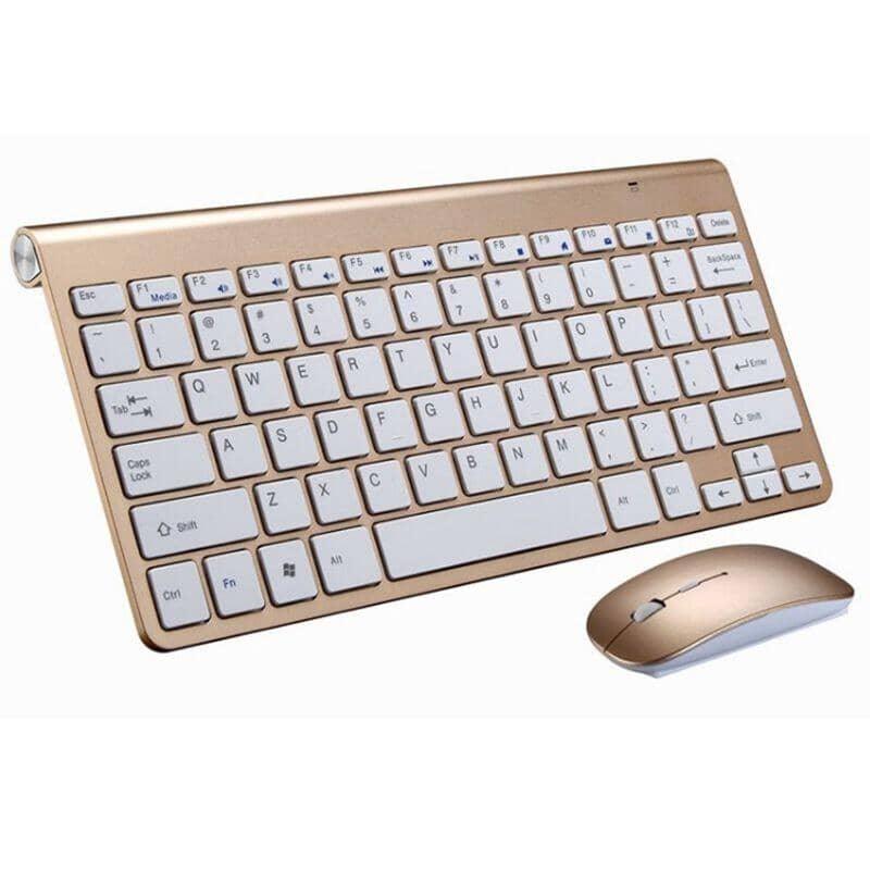 Kit mouse e teclado bluetooth Kit mouse e teclado bluetooth BlackOn-line teclado e mouse dourado 