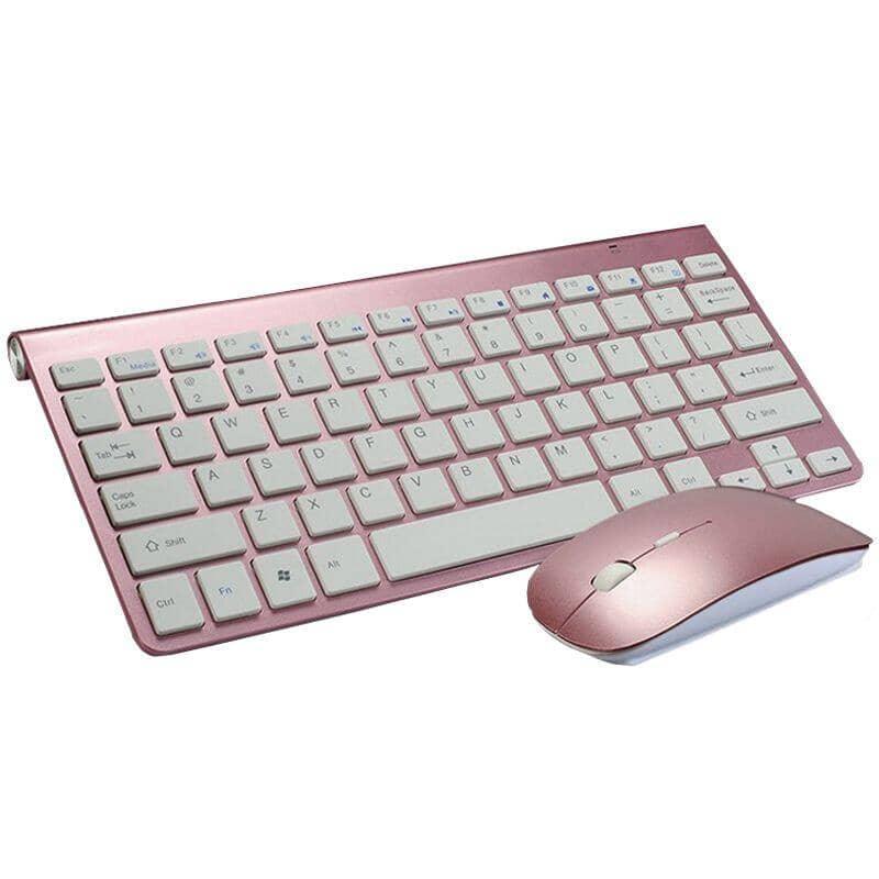 Kit mouse e teclado bluetooth Kit mouse e teclado bluetooth BlackOn-line teclado e mouse rosa 