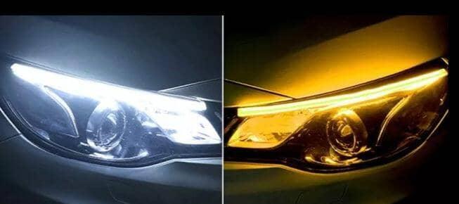 LED Para carro DLR faixa de luz á prova de água - 2 peças LED Para carro DLR faixa de luz á prova de água - 2 peças BlackOn-line branco e amarelo 30cm 