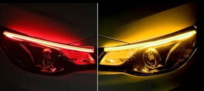 LED Para carro DLR faixa de luz á prova de água - 2 peças LED Para carro DLR faixa de luz á prova de água - 2 peças BlackOn-line vermelho e amarelo 30cm 