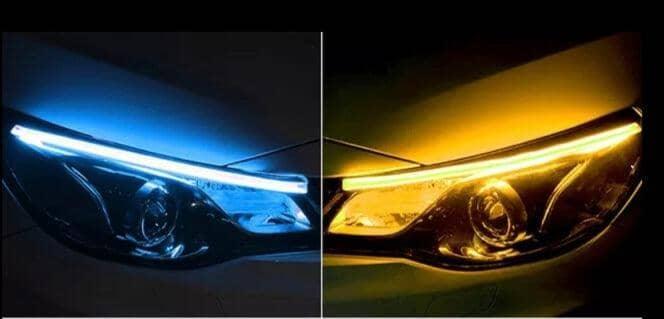 LED Para carro DLR faixa de luz á prova de água - 2 peças LED Para carro DLR faixa de luz á prova de água - 2 peças BlackOn-line azul claro e amarelo 30cm 