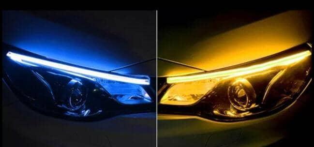 LED Para carro DLR faixa de luz á prova de água - 2 peças LED Para carro DLR faixa de luz á prova de água - 2 peças BlackOn-line azul e amarelo 30cm 