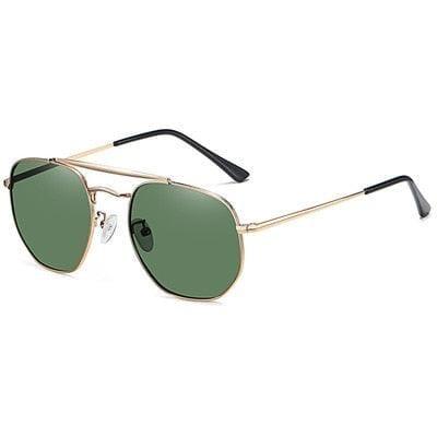 Óculos de sol masculino polarizado Óculos de sol masculino polarizado BlackOn-line dourado verde escuro padrão 