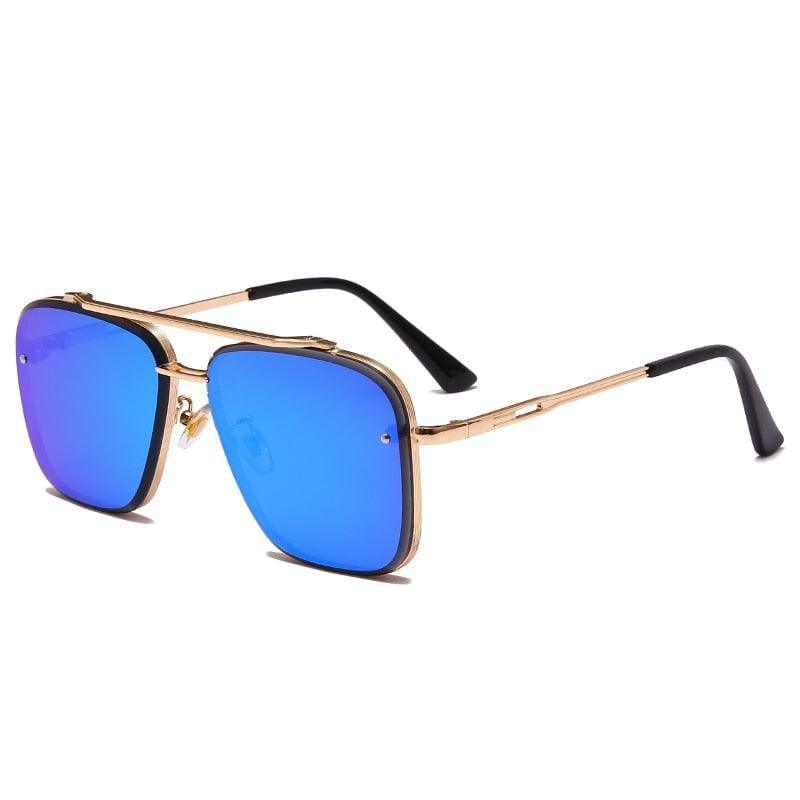 Óculos de sol vintage Óculos de sol vintage BlackOn-line azul padrão 