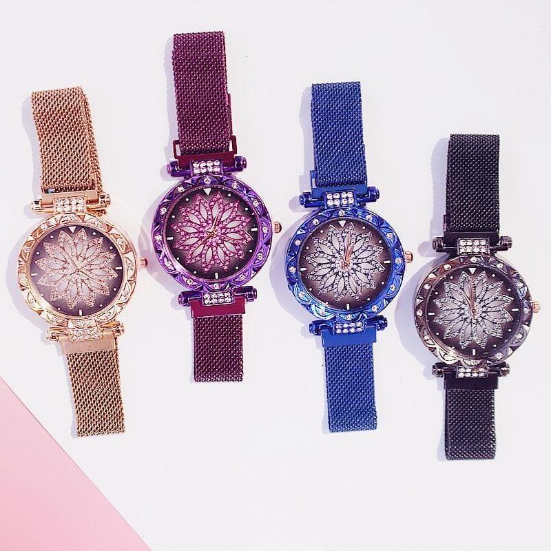 Relógio feminino de flores + bracelete de brinde Relógio feminino de flores + bracelete de brinde BlackOn-line 