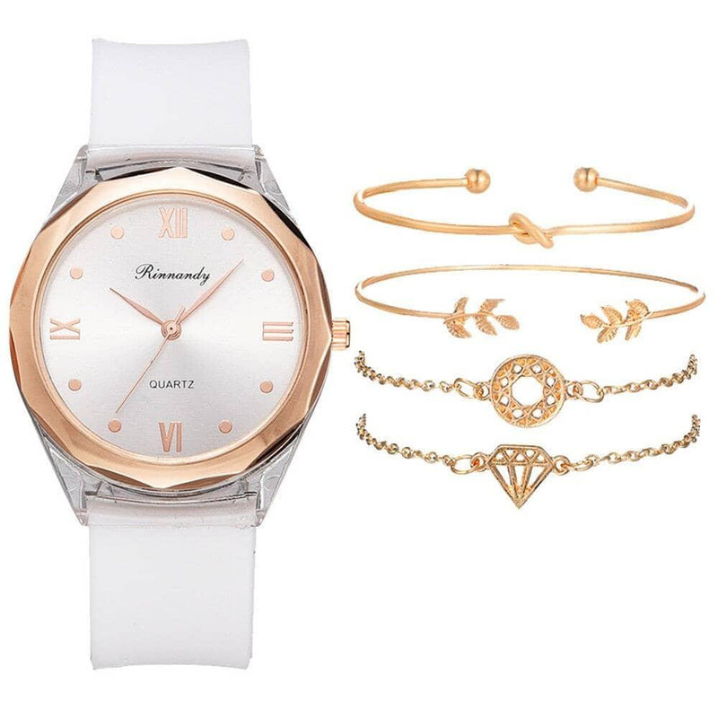Relógio feminino de quartzo + bracelete de brinde Relógio feminino de quartzo + bracelete de brinde BlackOn-line 