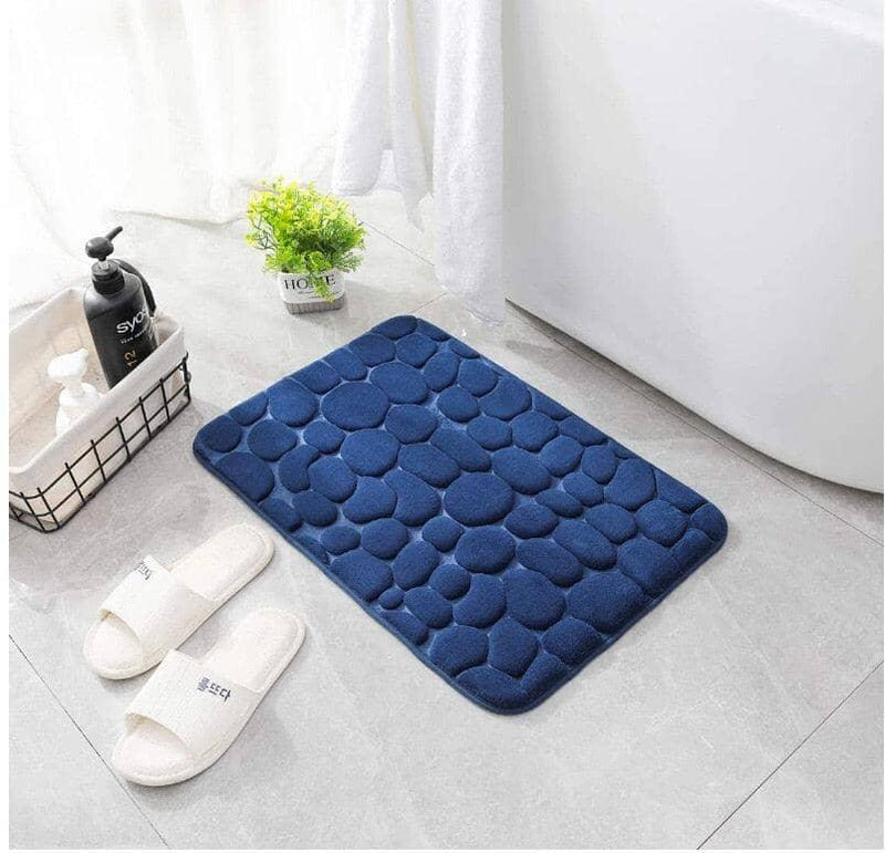 Tapete de banheiro antiderrapante e impermeável Tapete de banheiro antiderrapante e impermeável BlackOn-line azul escuro 40x60cm 