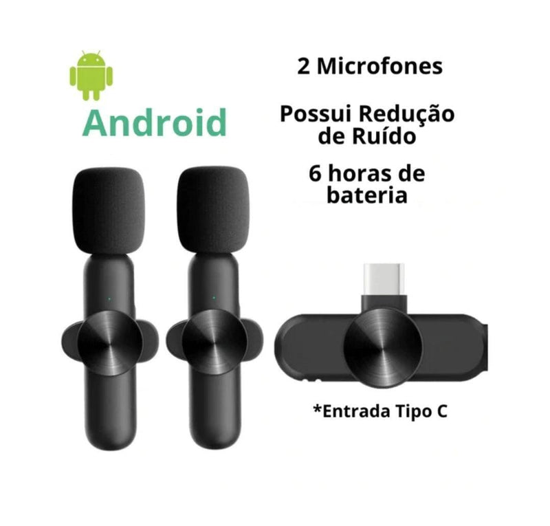 Microfone Profissional De Lapela Sem Fio - Compre 1 Leve 2 Microfone Profissional De Lapela Sem Fio - Compre 1 Leve 2 BlackOn-line Android 