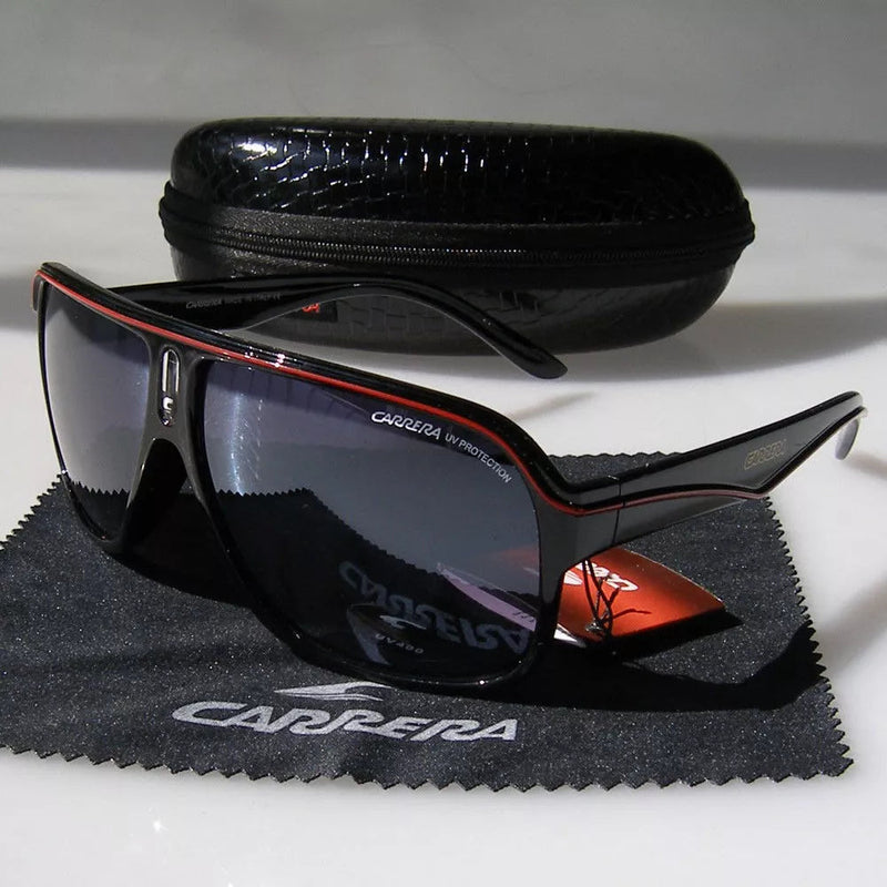Óculos De Sol Carrera Retro - Unissex Óculos De Sol Carrera Retro - Unissex Black Online Preto / Vermelho 