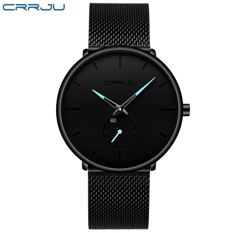 Relógio crrju masculino minimalista Relógio crrju masculino minimalista BlackOn-line preto e azul padrão 