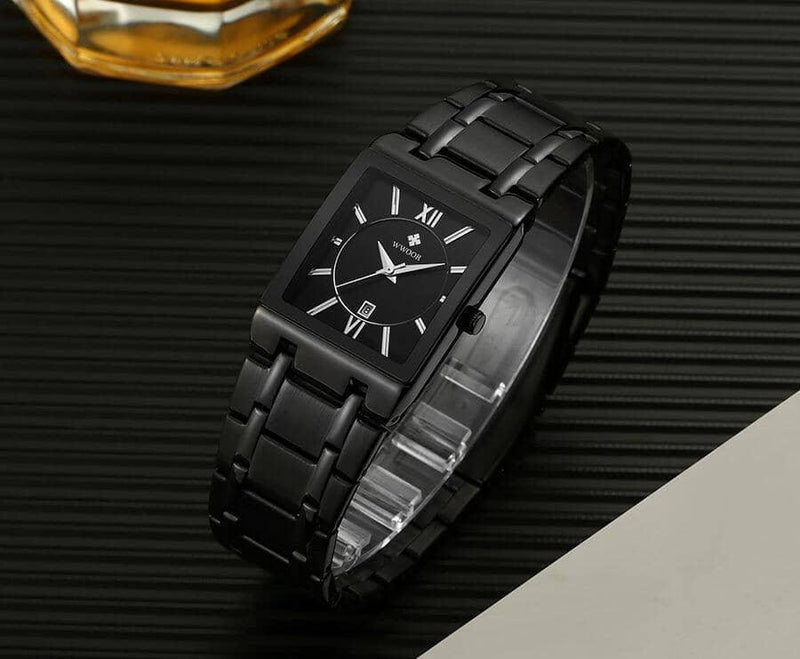 Relógio em quartzo linha premium de luxo Relógio em quartzo linha premium de luxo BlackOn-line preto 