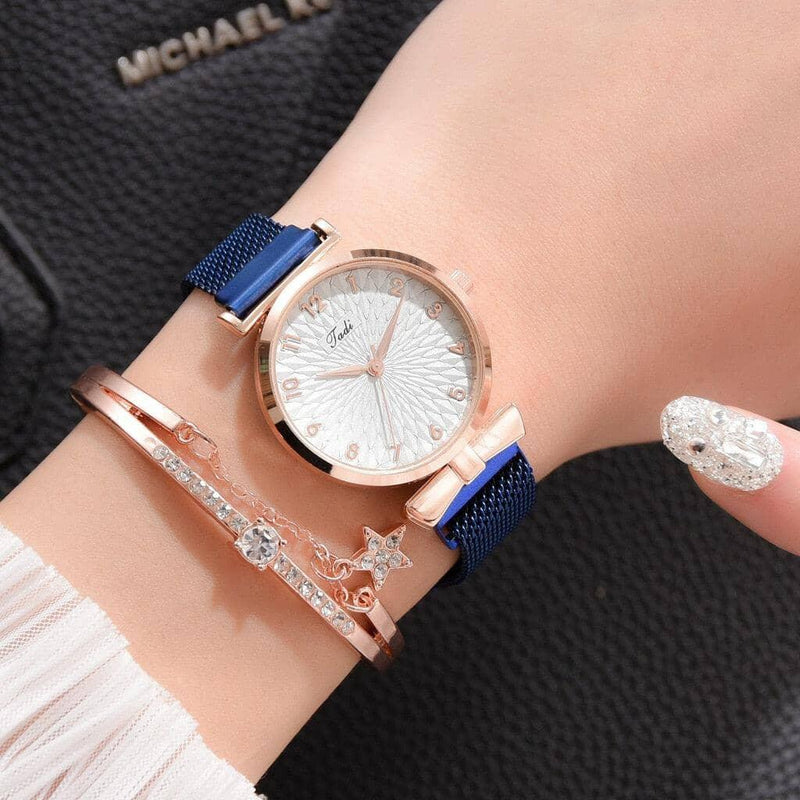 Relógio feminino dial ladies + bracelete de brinde Relógio feminino dial ladies + bracelete de brinde BlackOn-line azul 