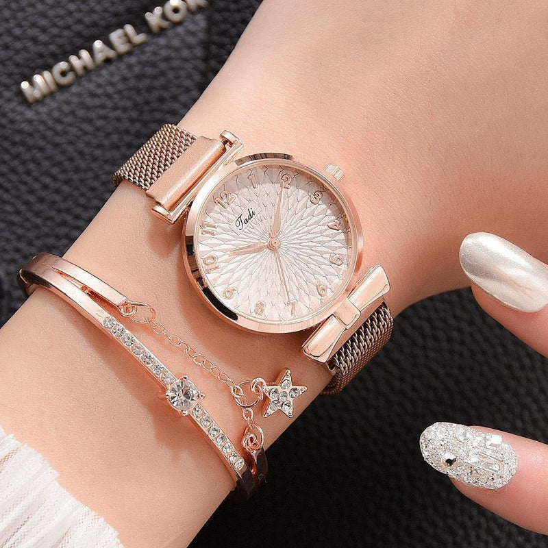 Relógio feminino dial ladies + bracelete de brinde Relógio feminino dial ladies + bracelete de brinde BlackOn-line rose natural 