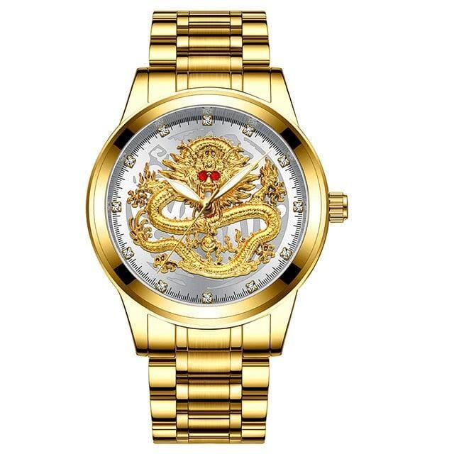 Relógio Masculino Gold Dragon Relógio Masculino Gold Dragon BlackOn-line Prateado 