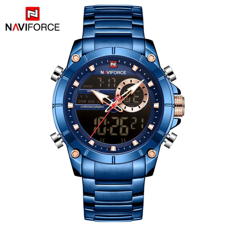 Relógio Masculino Naviforce Delux Relógio Masculino Naviforce Delux Black Online Azul 