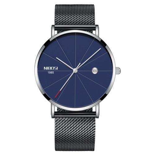 Relógio Masculino Ultra Thin Relógio masculino ultra thin BlackOn-line preto e azul 